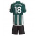 Manchester United Casemiro #18 Dětské Oblečení Venkovní Dres 2023-24 Krátkým Rukávem (+ trenýrky)